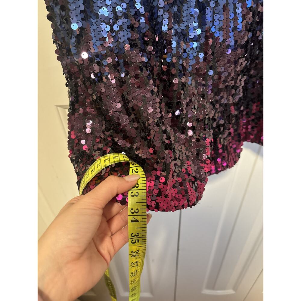 Drank Sequin Cami Dress Size L Multicolor Ombre Jumpsuit dress - Picture 5 of 9
